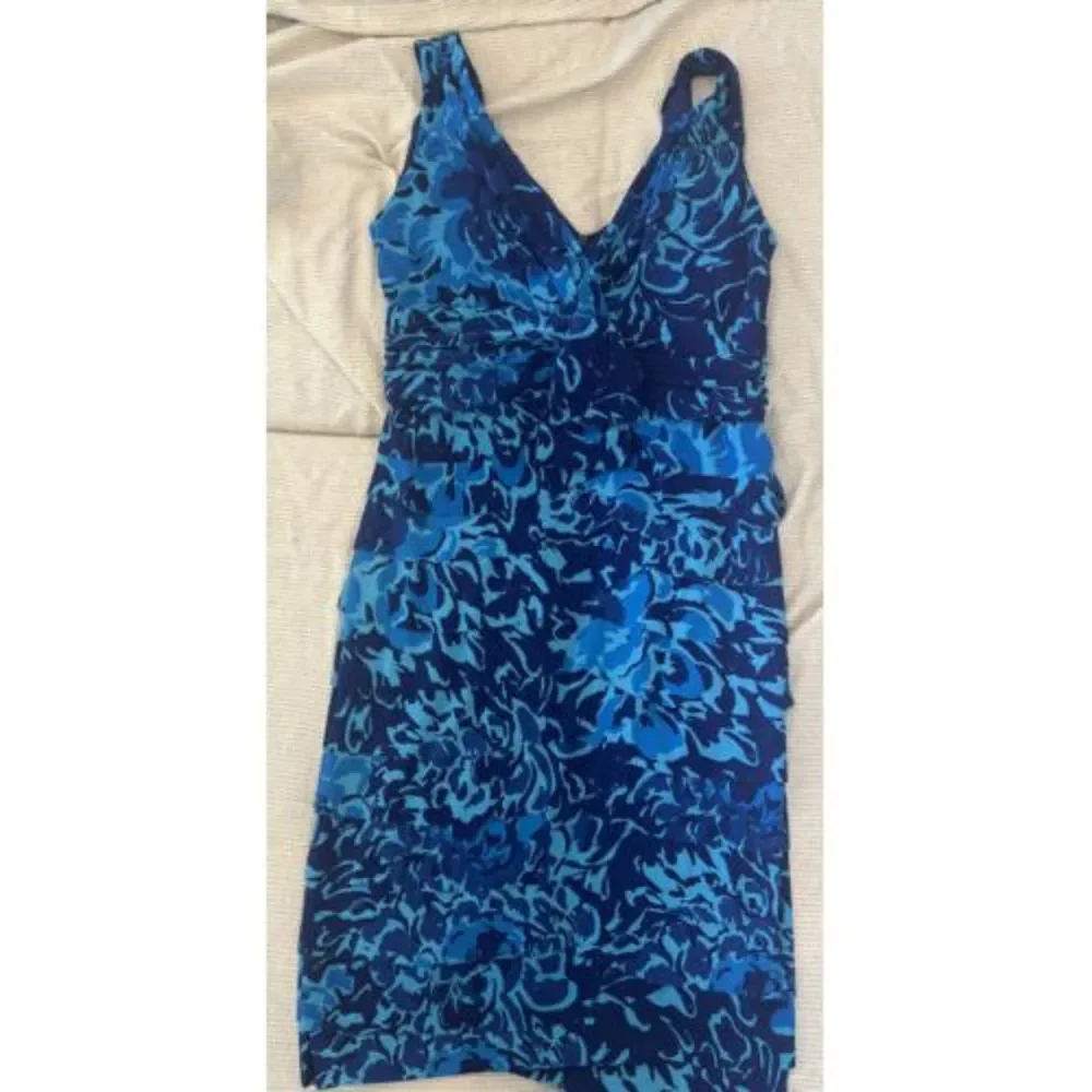 Jones New‎ York Womens Poly/spandex Printed Dress Blue Size 10